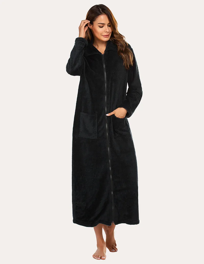 Ekouaer Long Warm Fleece Robe (US Only) sold by Ekouaer product image thumbnail 3