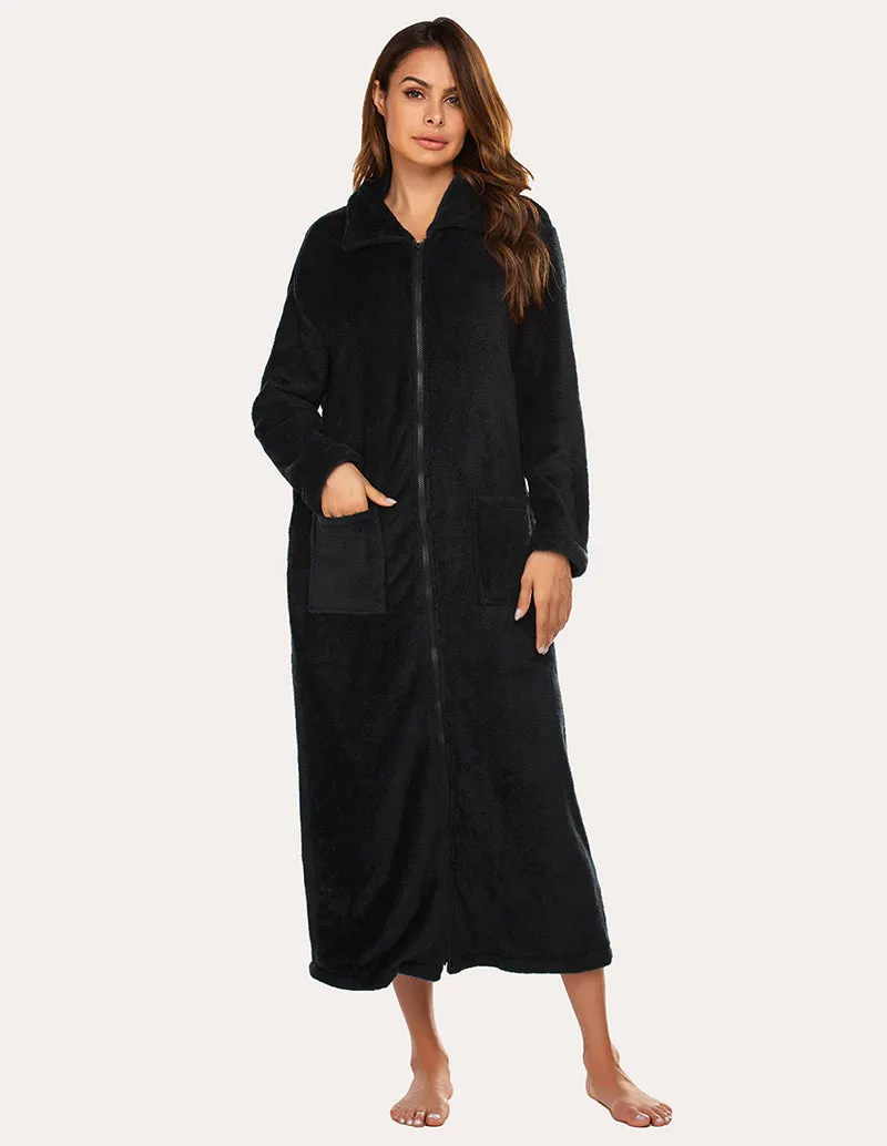 Ekouaer Long Warm Fleece Robe (US Only) sold by Ekouaer product image thumbnail 2