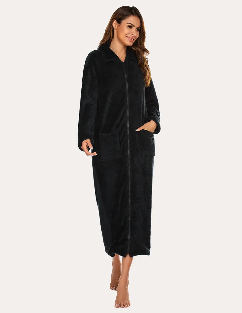 Ekouaer Long Warm Fleece Robe (US Only) sold by Ekouaer product image thumbnail 4