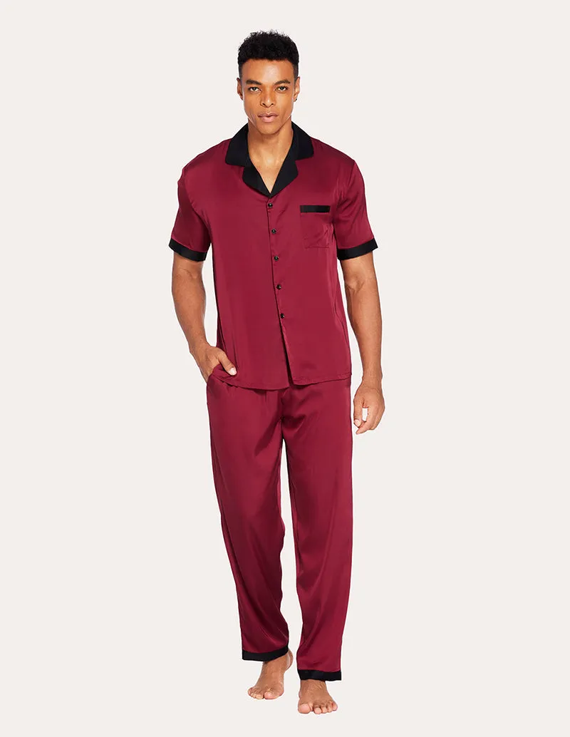 Ekouaer Men Classic Satin Pajamas Set (US Only) sold by Ekouaer