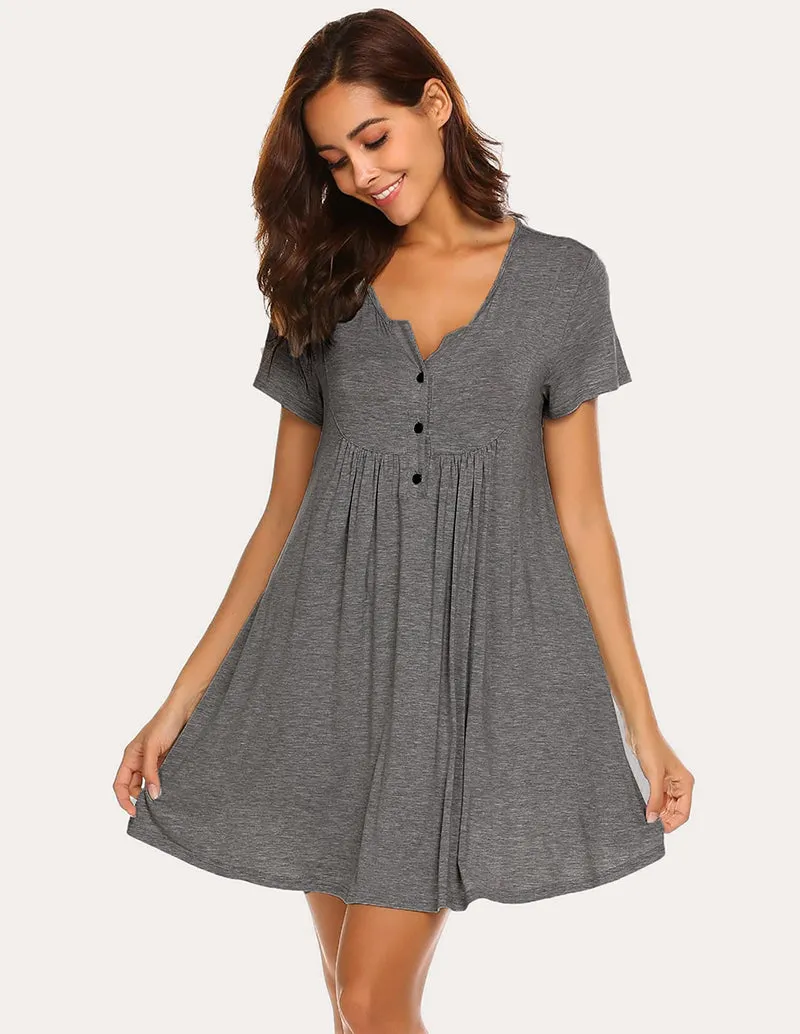 Ekouaer Maternity Nursing Nightgown (US Only) sold by Ekouaer product image thumbnail 2