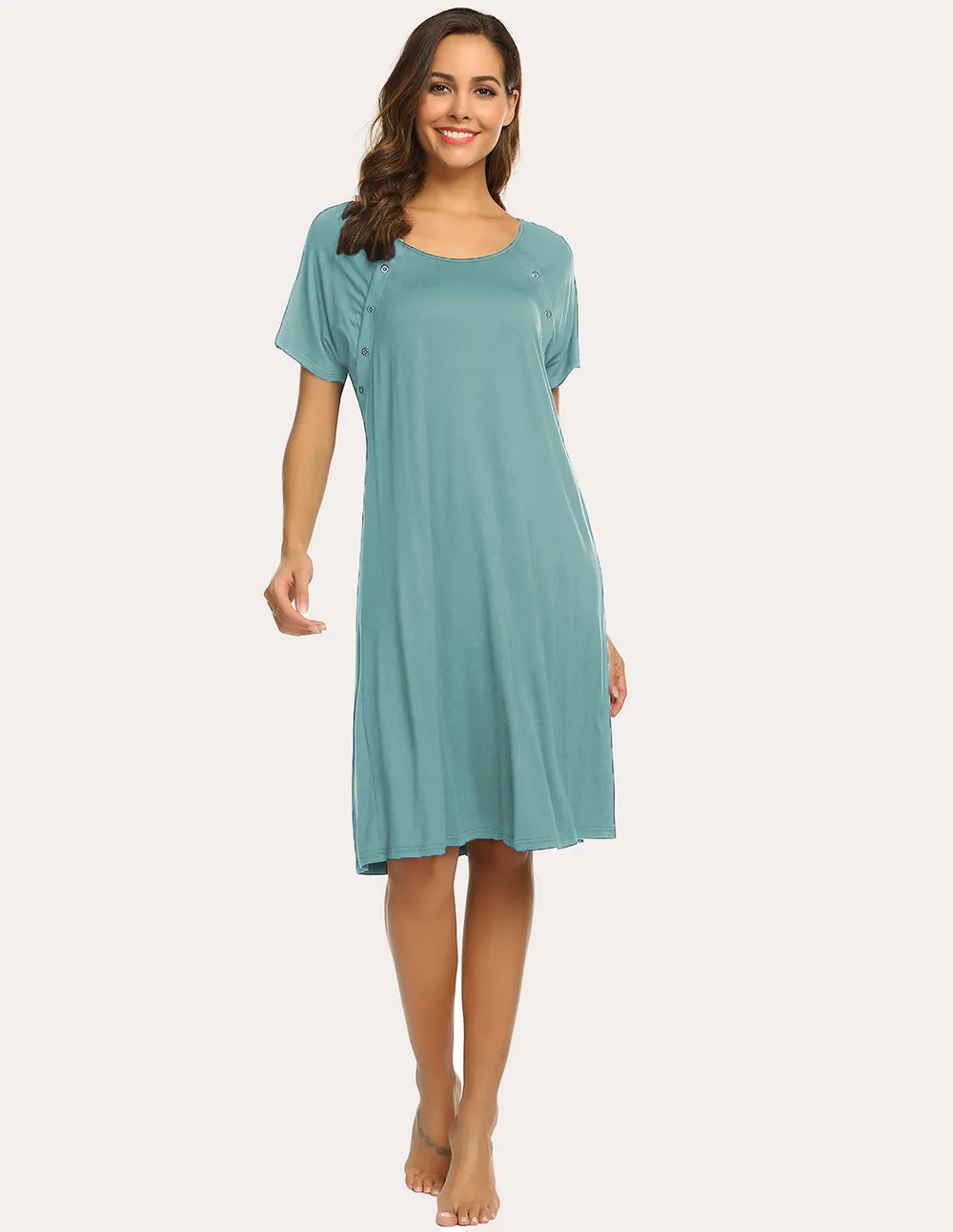 Ekouaer Breastfeeding Maternity Nightdress (US Only) sold by Ekouaer product image thumbnail 3