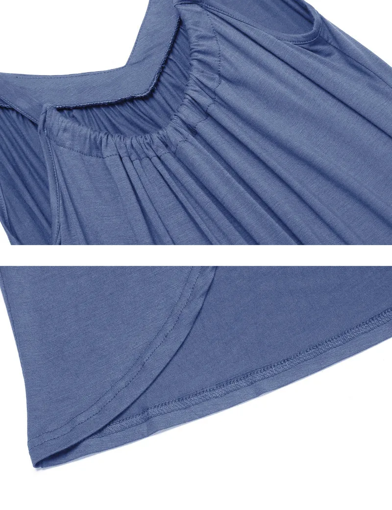 Ekouaer Irregular Hem Full Slip Night Dress (US Only) sold by Ekouaer product image thumbnail 2