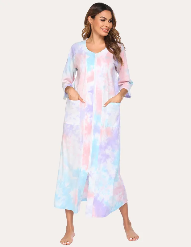 Ekouaer Relaxed Three Quarters Sleeve Nightdress (US Only) made by Ekouaer