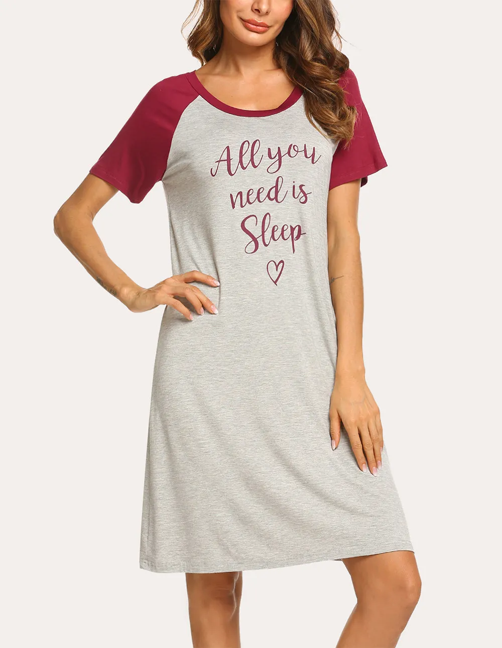 Ekouaer Cartoon Print Nightdress (US Only) sold by Ekouaer product image thumbnail 4