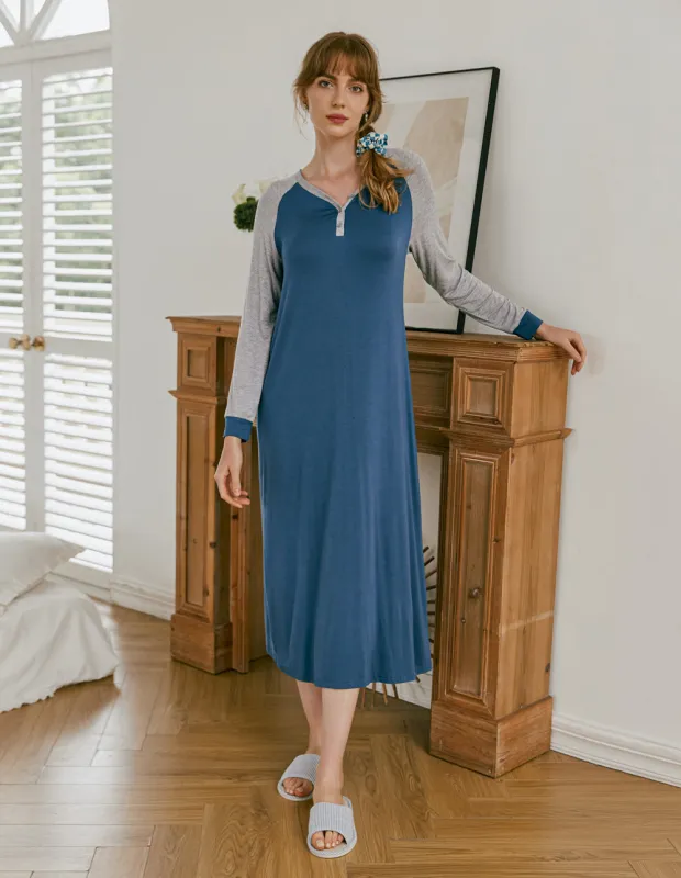 Ekouaer Henley Sleep Dress (US Only) sold by Ekouaer