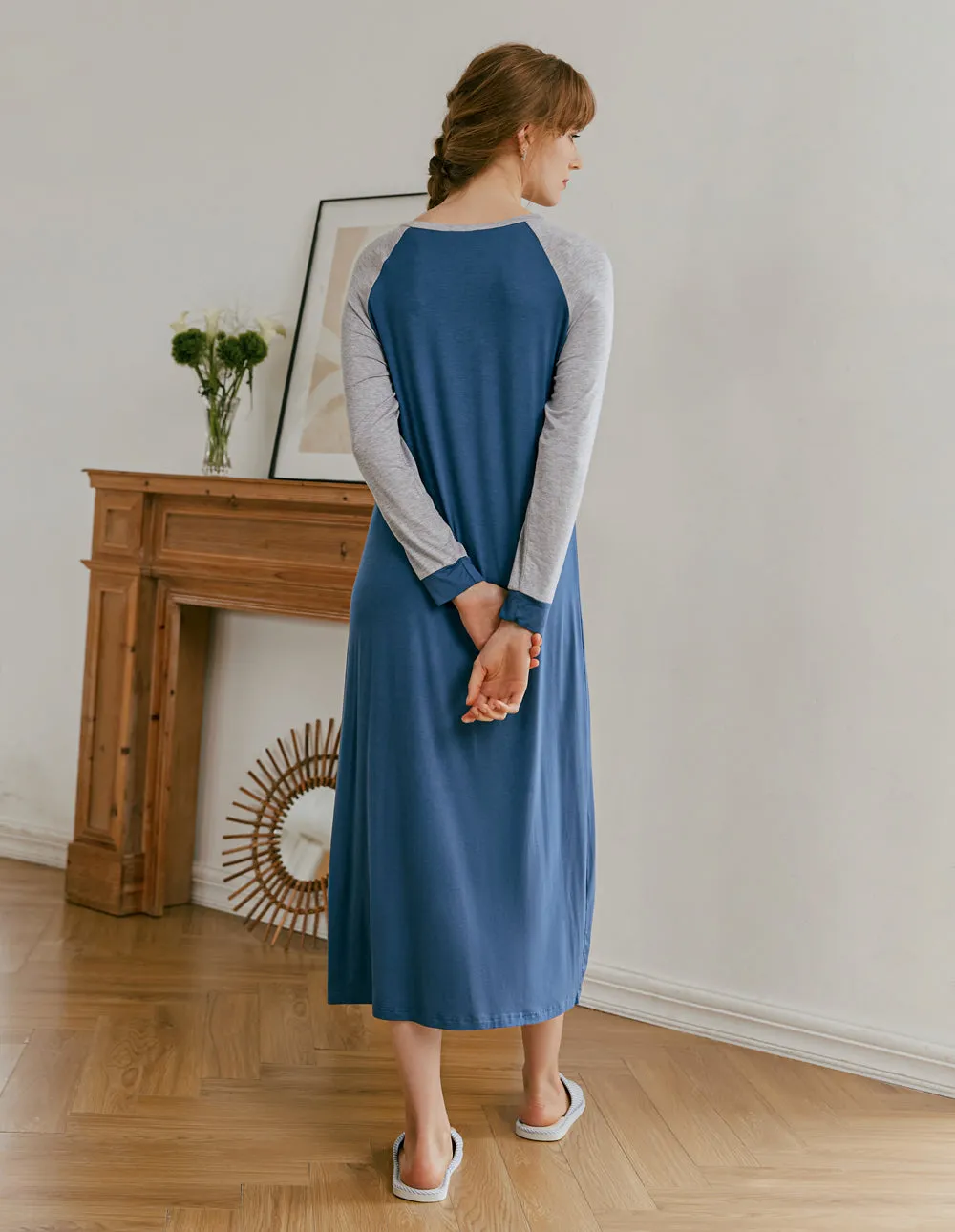 Ekouaer Henley Sleep Dress (US Only) sold by Ekouaer product image thumbnail 2