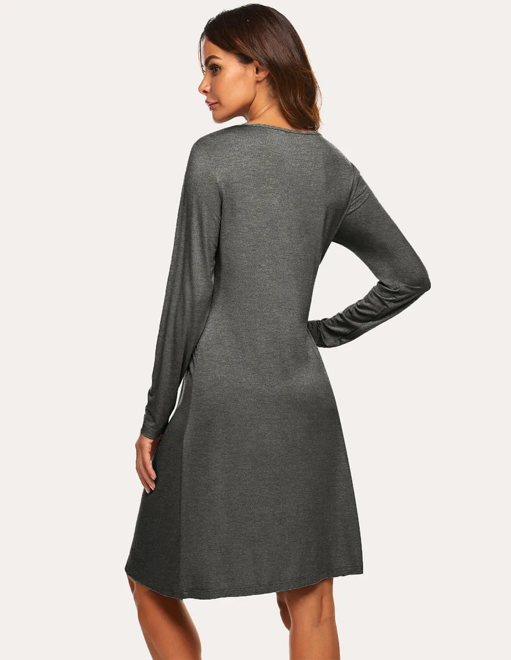 Ekouaer Single Breasted Nightdress (US Only) sold by Ekouaer product image thumbnail 2