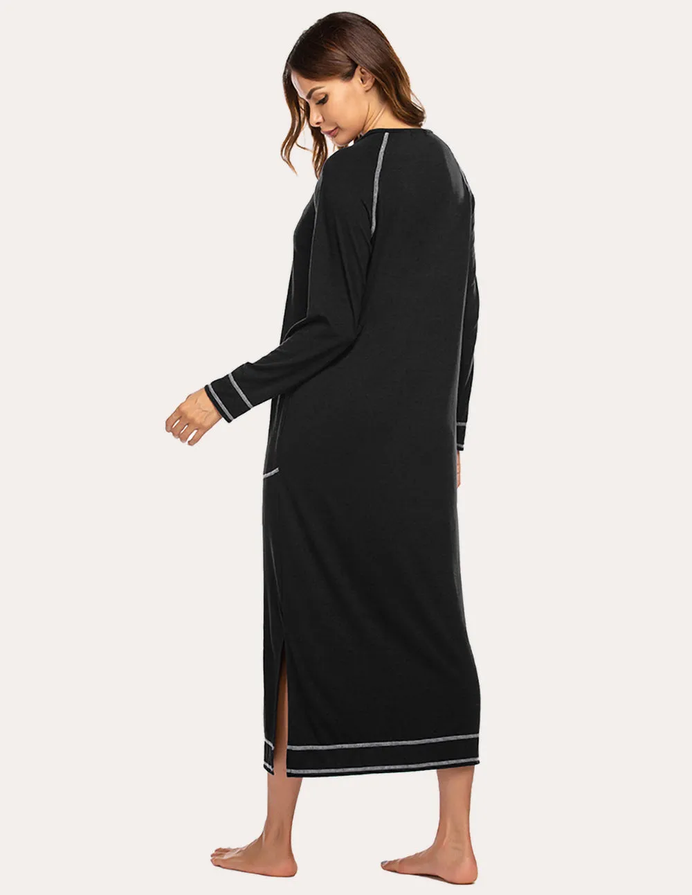 Ekouaer Ultra-Soft Nightdress with Pocket (US Only) sold by Ekouaer product image thumbnail 5