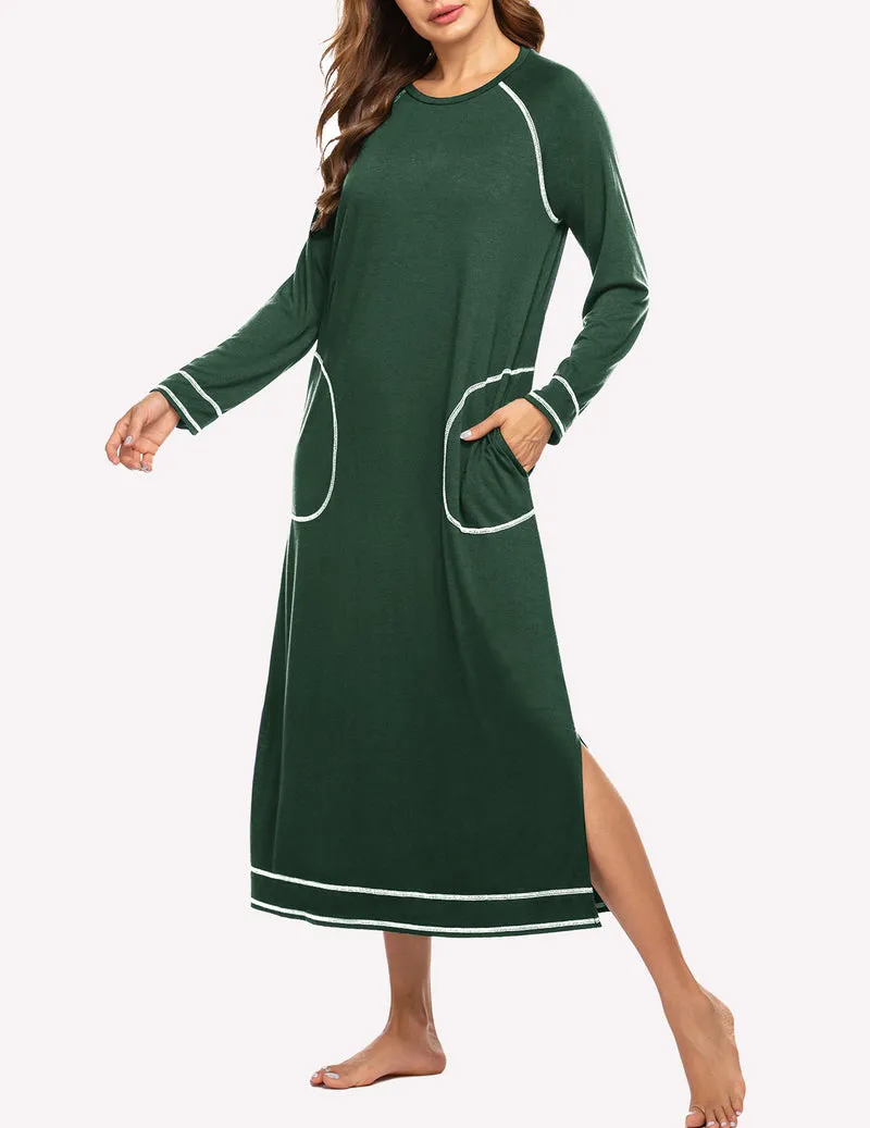 Ekouaer Ultra-Soft Nightdress with Pocket (US Only) sold by Ekouaer product image thumbnail 3