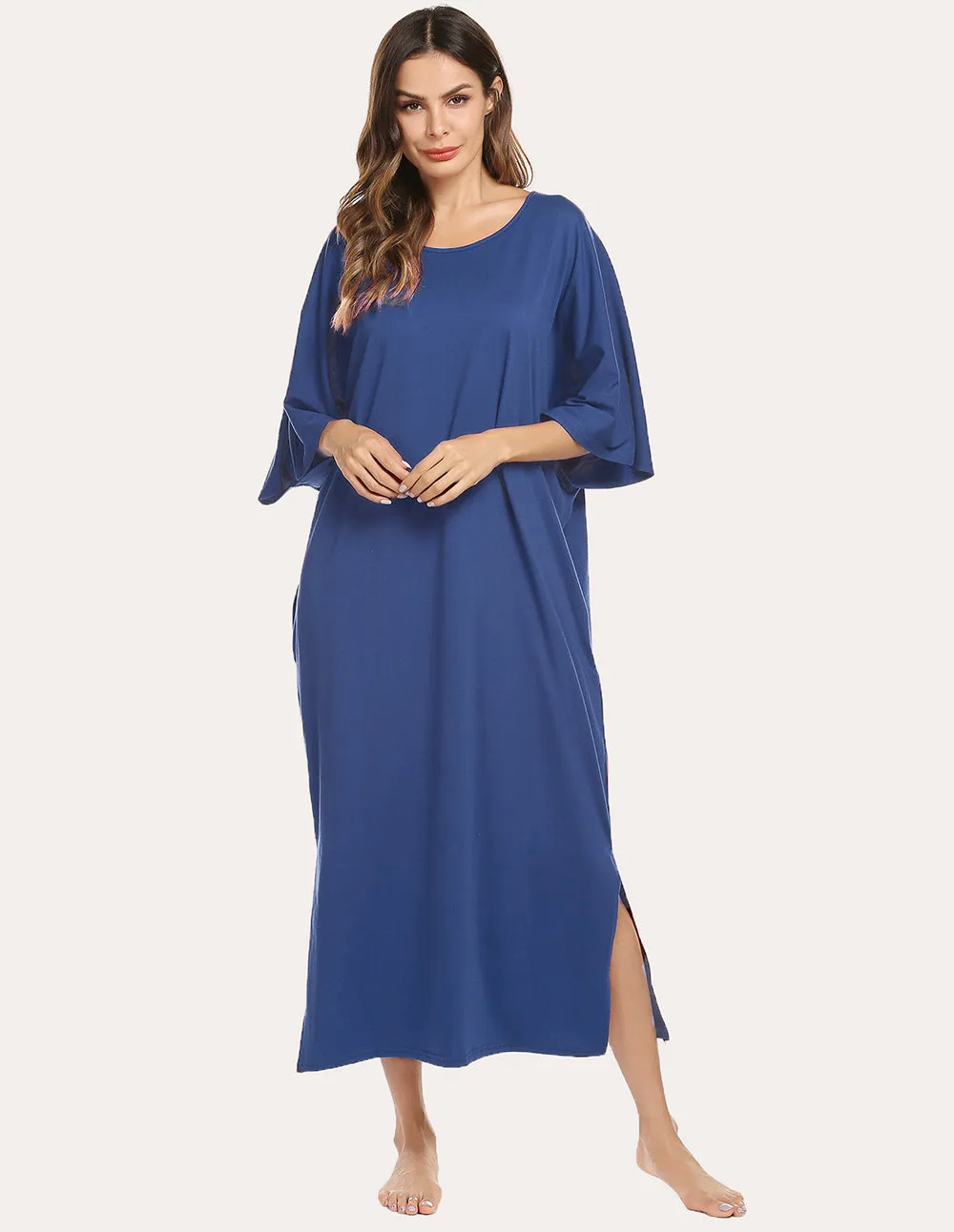Ekouaer Oversized Split Hem Nightdress (US Only) sold by Ekouaer product image thumbnail 2