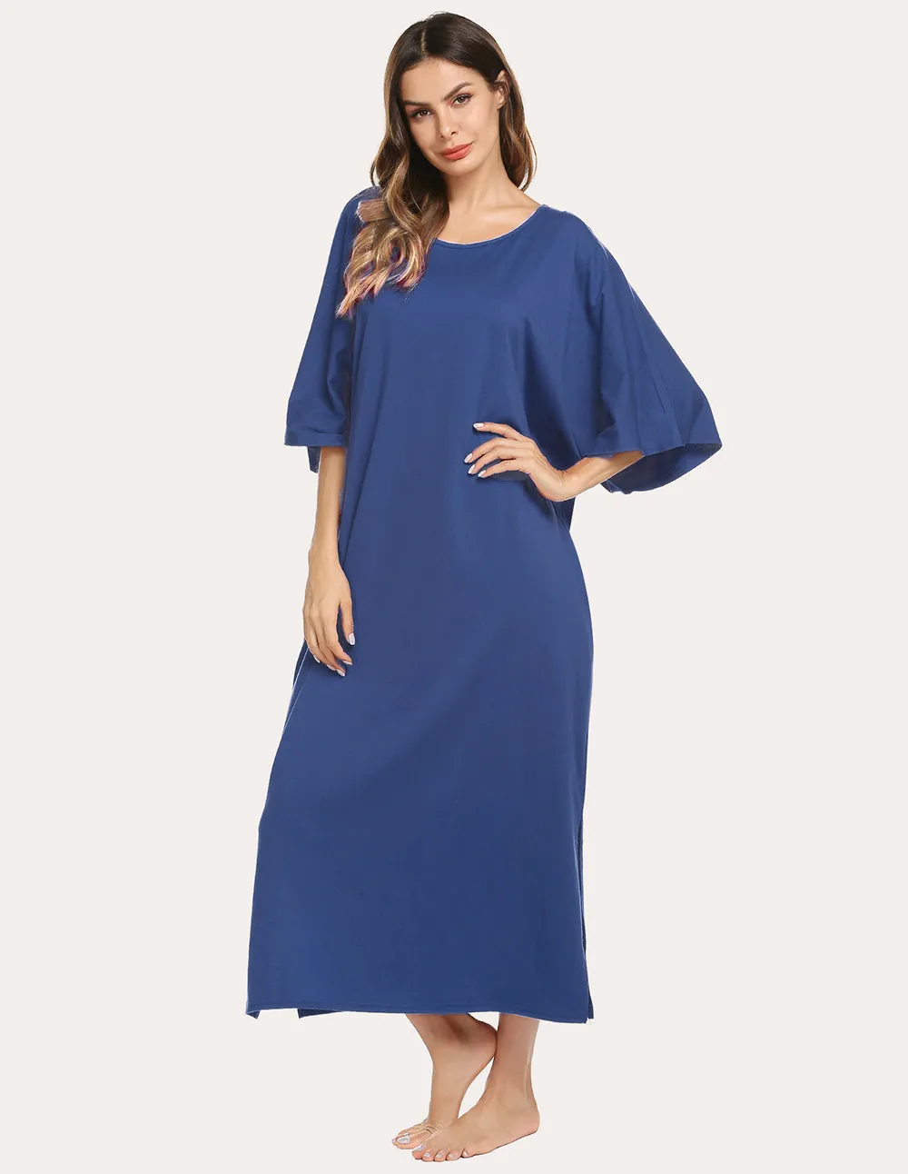 Ekouaer Oversized Split Hem Nightdress (US Only) sold by Ekouaer product image thumbnail 3