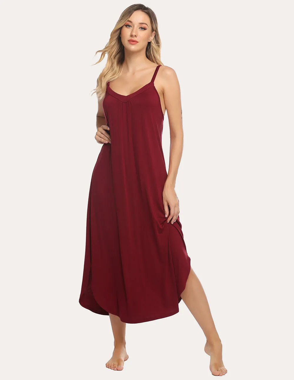 Ekouaer Full Slips Sling Nightdress (US Only) sold by Ekouaer product image thumbnail 4