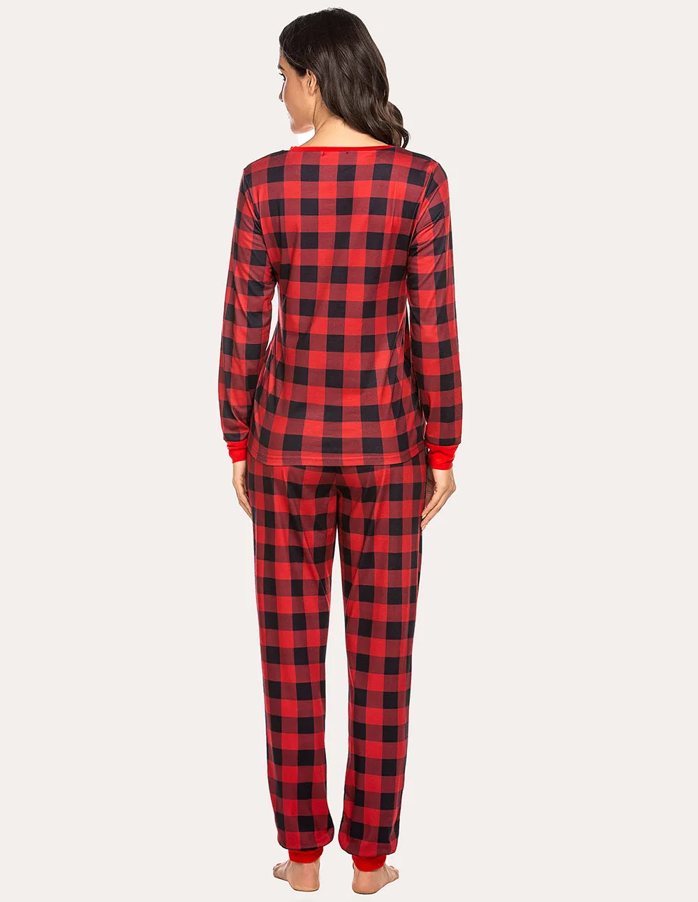 Ekouaer Plaids Pajamas Set (US Only) sold by Ekouaer product image thumbnail 2