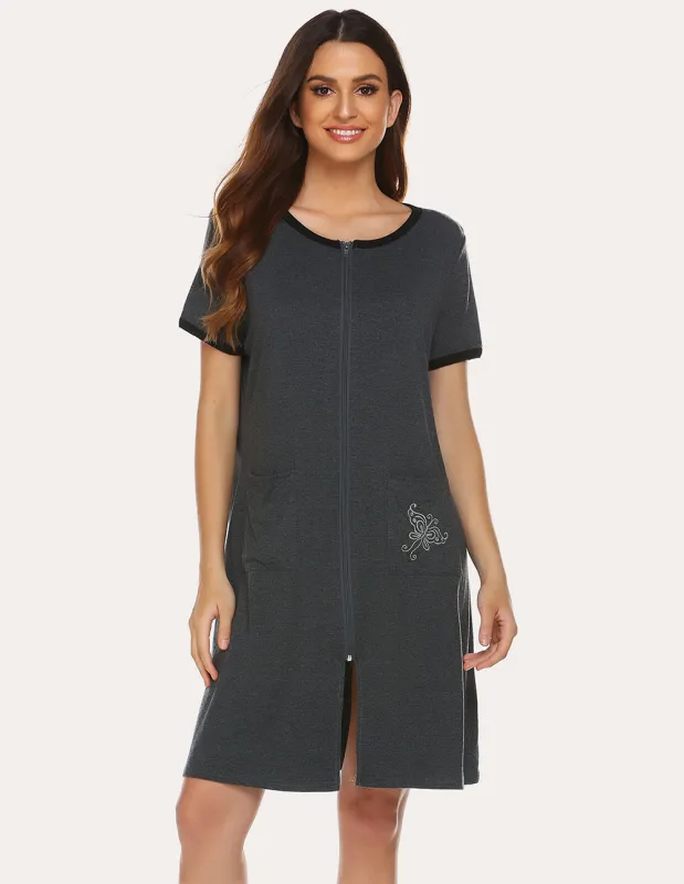 Ekouaer Fashion Cotton Robes (US Only) made by Ekouaer