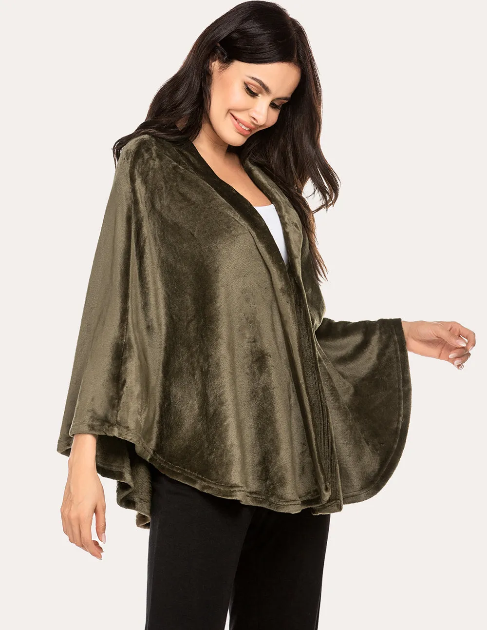 Ekouaer Flannel Shawl Ponchos (US Only) sold by Ekouaer product image thumbnail 5