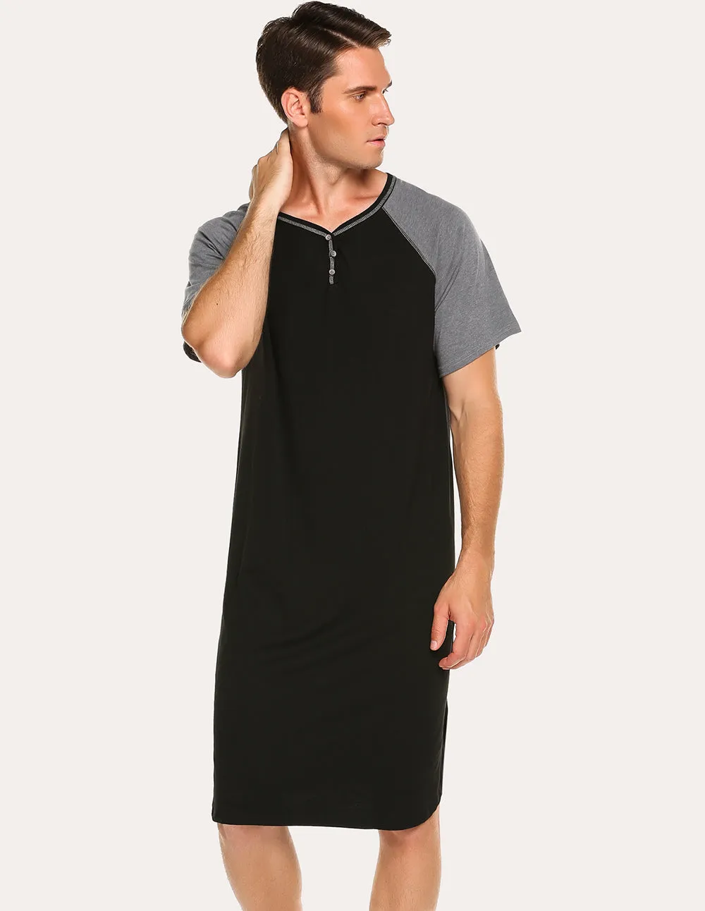 Ekouaer Men Comfort Nightshirt (US Only) sold by Ekouaer product image thumbnail 4