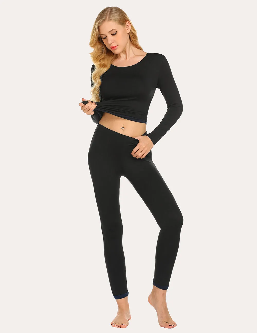 Ekouaer Fleece Lined Winter Thermal Sleepwear (US Only) sold by Ekouaer product image thumbnail 2