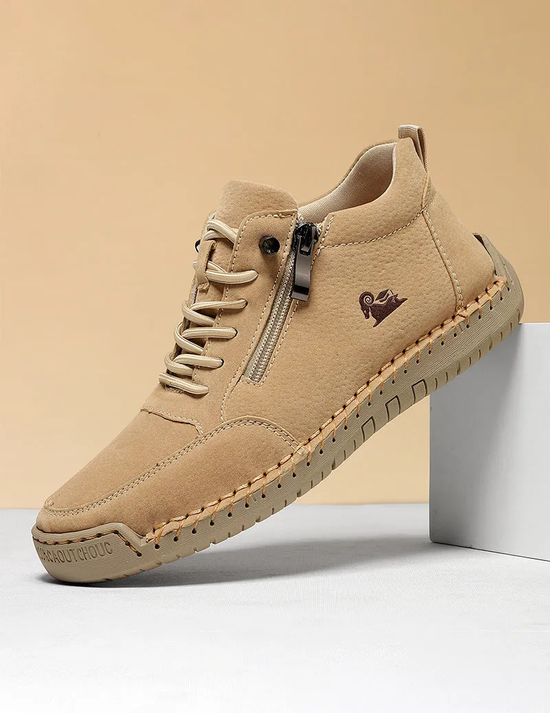 Unisex Microfiber Leather Casual Zip Sneakers sold by Ekouaer product image thumbnail 3