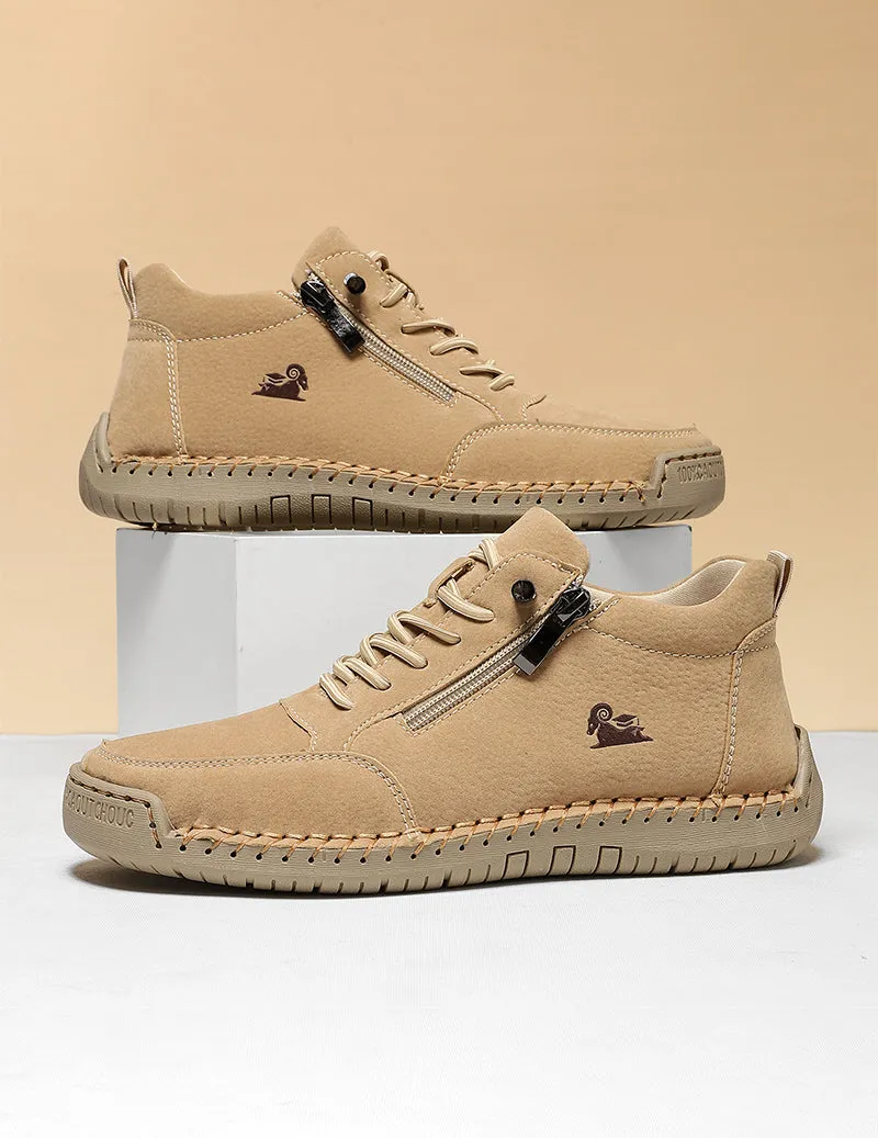 Unisex Microfiber Leather Casual Zip Sneakers sold by Ekouaer product image thumbnail 5