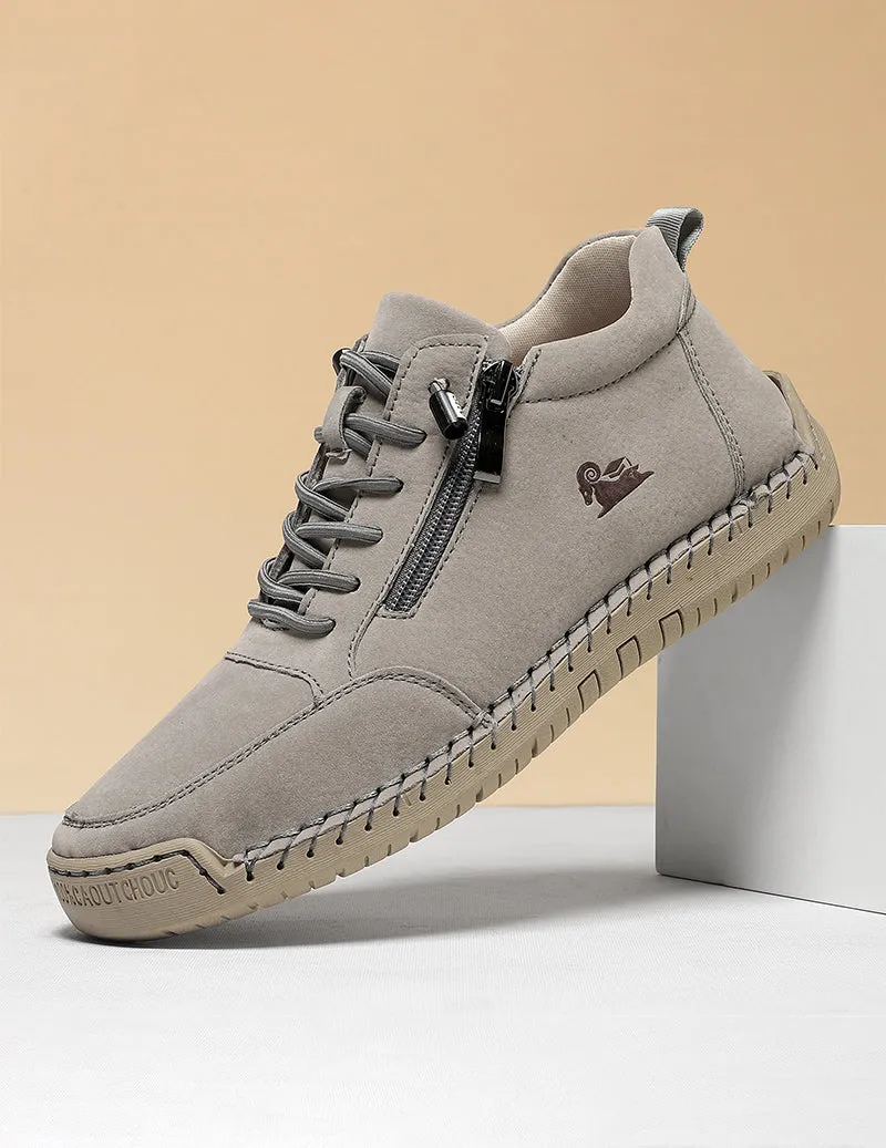 Unisex Microfiber Leather Casual Zip Sneakers sold by Ekouaer product image thumbnail 2