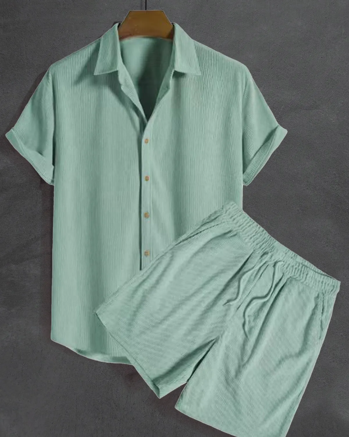 Men's Soft Shirt and Drawstring Shorts Set sold by Ekouaer product image thumbnail 5