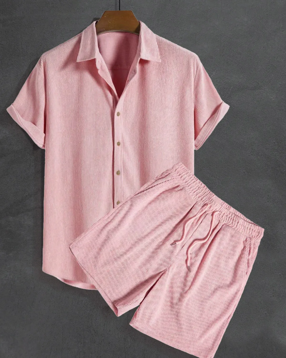Men's Soft Shirt and Drawstring Shorts Set sold by Ekouaer product image thumbnail 3