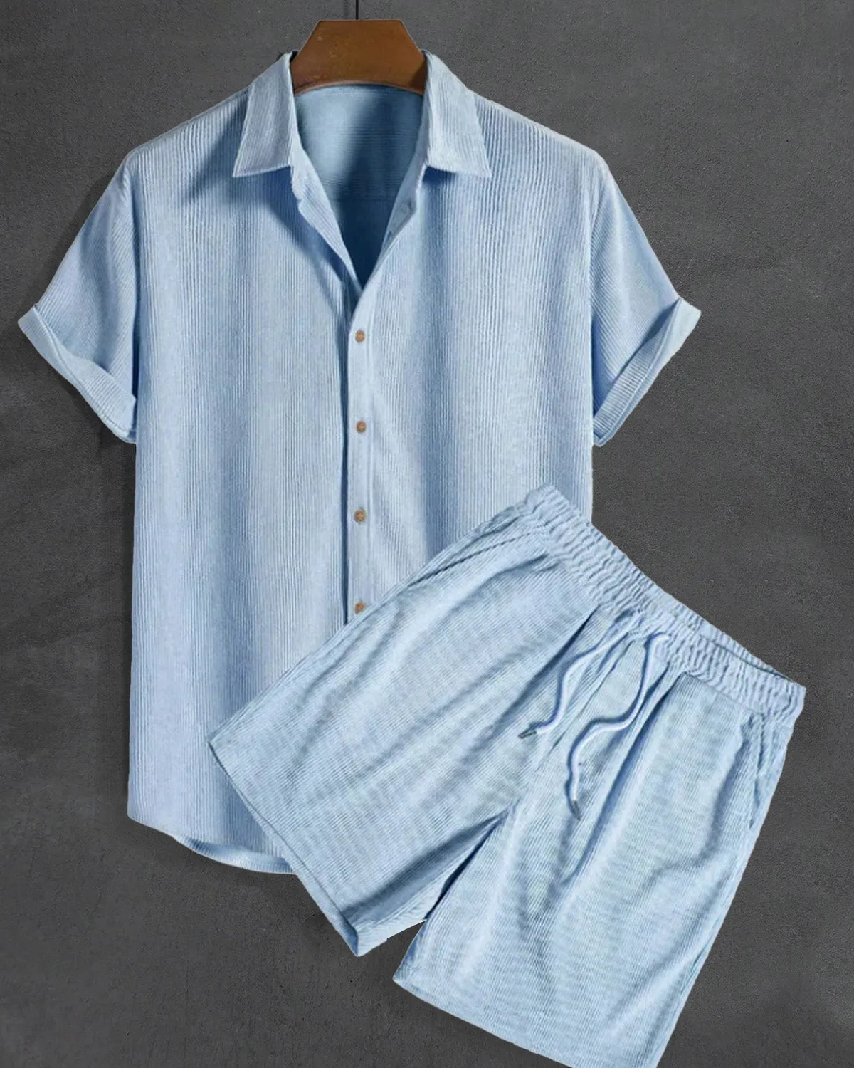 Men's Soft Shirt and Drawstring Shorts Set sold by Ekouaer product image thumbnail 4