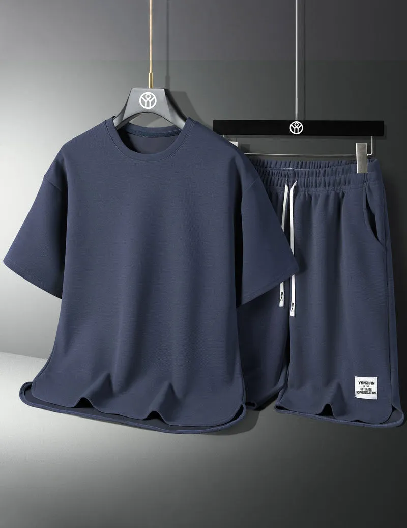 Men's Casual Tee and Drawstring Shorts Set sold by Ekouaer product image thumbnail 4