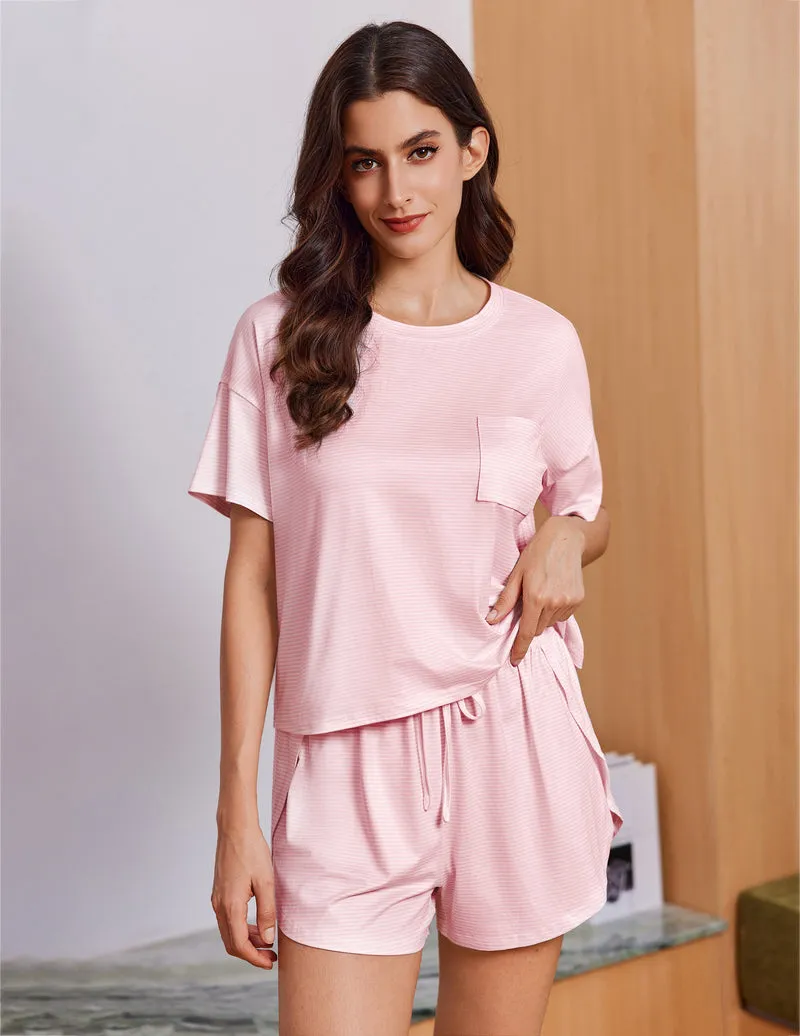 Lounge Sets Side Split Short Pj Sets Cute Pjs 2 Piece sold by Ekouaer product image thumbnail 2