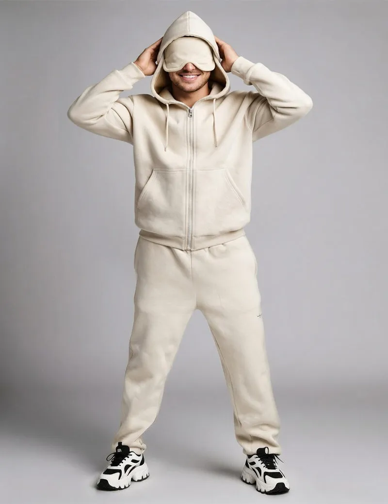 Unisex Oversized Hooded Zip-Up Cozy Tracksuit Set sold by Ekouaer product image thumbnail 2