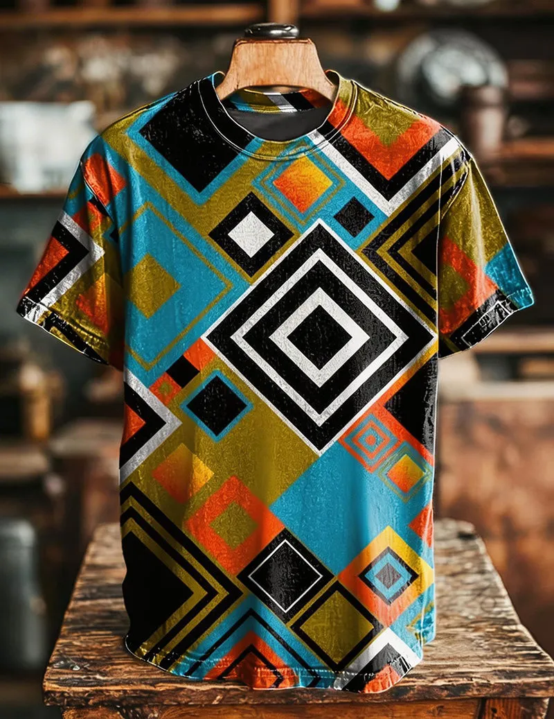 Men's Vintage Distressed Graphic T-Shirts – Crew Neck Short Sleeve Tees sold by Ekouaer product image thumbnail 3