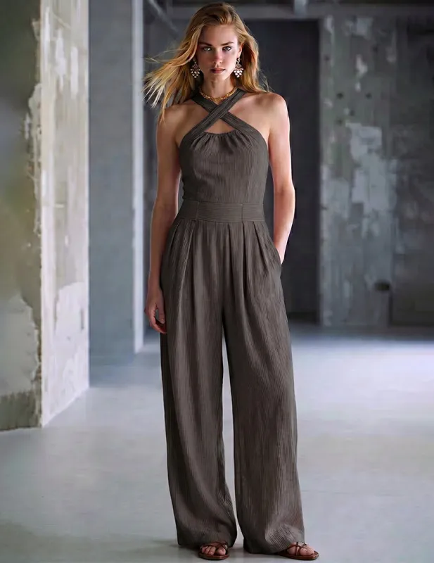 Turtleneck Long Sleeve Ribbed Stretch Jumpsuit made by Ekouaer