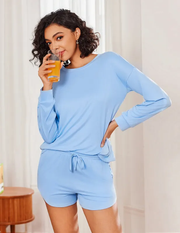 Ekouaer Women's Long Sleeve Pajama Set 2-Piece Lounge Set made by Ekouaer