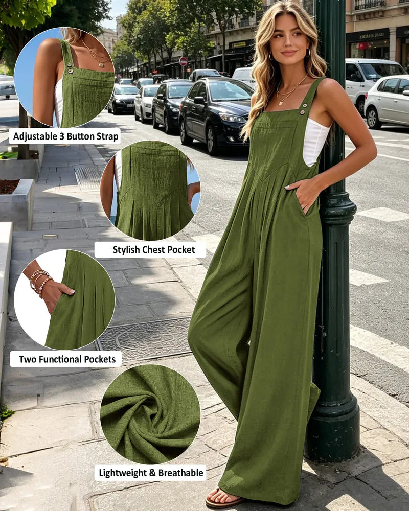 Ekouaer Loose Wide Leg Overalls Summer Outfits sold by Ekouaer product image thumbnail 5