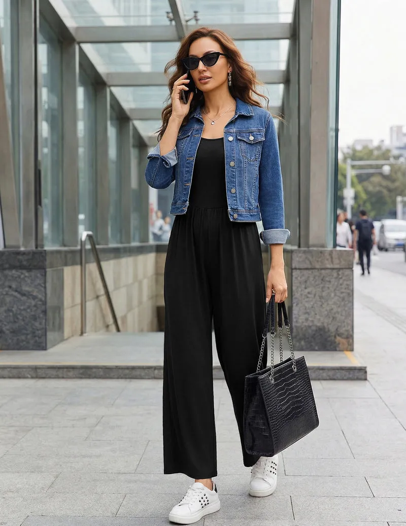 Ekouaer Short Sleeve Wide Leg Summer Romper sold by Ekouaer product image thumbnail 5