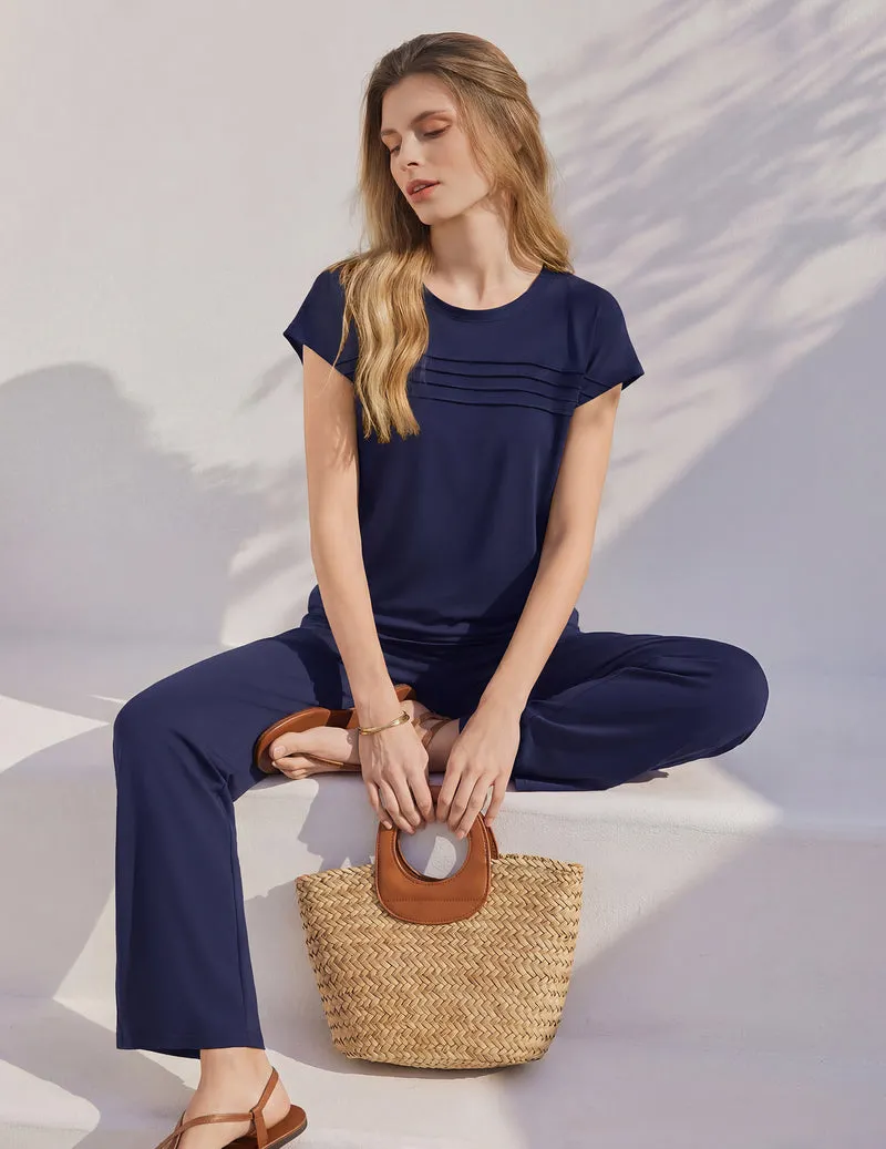Ekouaer Two Piece Cap Sleeve Summer Set sold by Ekouaer product image thumbnail 5