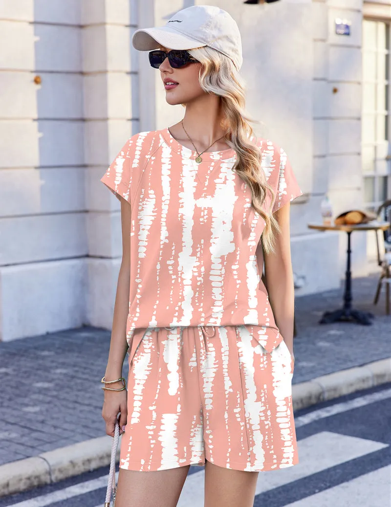 Ekouaer Cotton Two Piece Short Sleeve Summer Set sold by Ekouaer