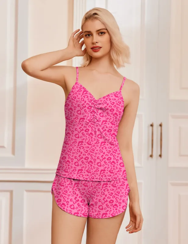 Ekouaer Cami Shorts V-Neck Pajama Set made by Ekouaer