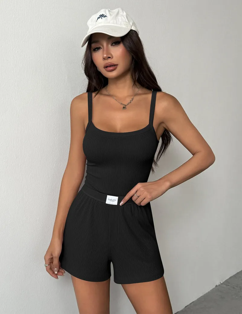 Ekouaer 2-Piece Sleeveless Knit Pajamas Set sold by Ekouaer product image thumbnail 3
