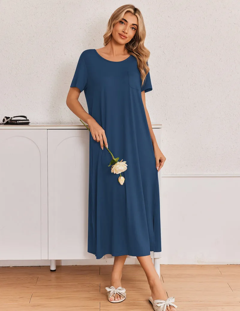Ekouaer 3-Pack Long Short Sleeve Nightgowns sold by Ekouaer product image thumbnail 5