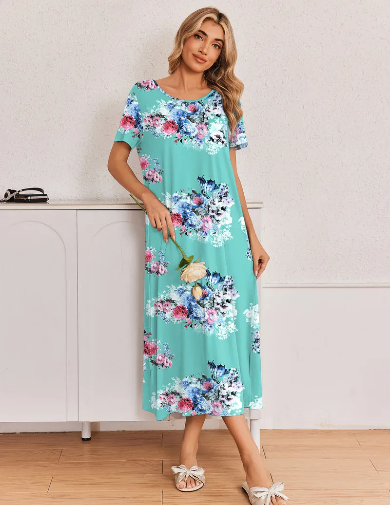 Ekouaer 3-Pack Long Short Sleeve Nightgowns sold by Ekouaer product image thumbnail 3