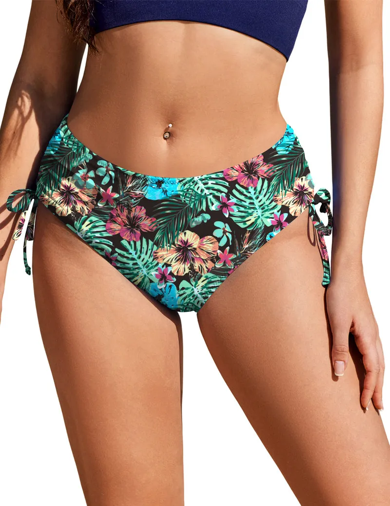 Ekouaer Bikini Mid Waist Swim Bathing Suit Bottom sold by Ekouaer