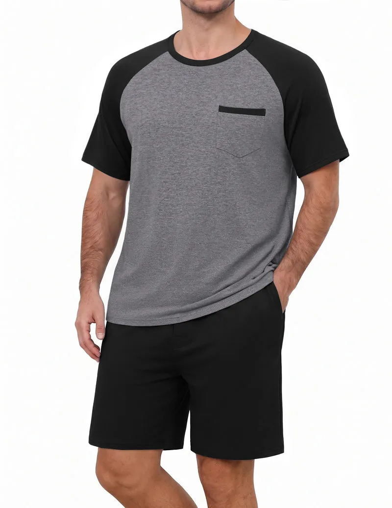 Ekouaer Mens Lightweight Bamboo Viscose Short Sleeve Pajamas Set sold by Ekouaer product image thumbnail 4
