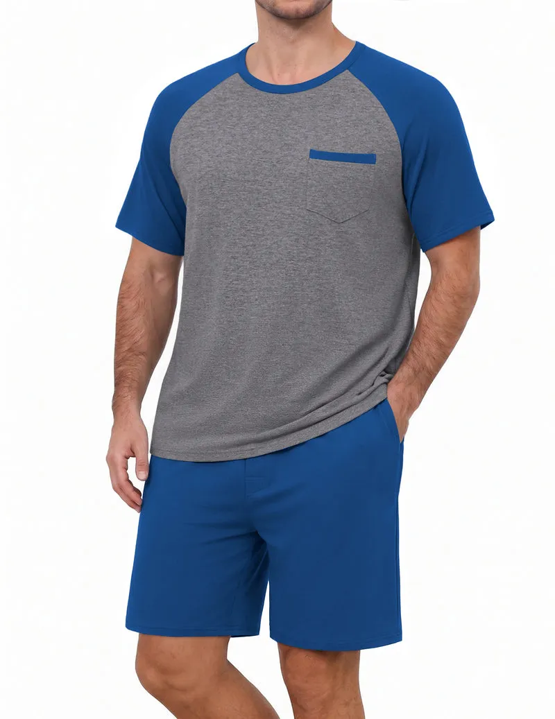 Ekouaer Mens Lightweight Bamboo Viscose Short Sleeve Pajamas Set sold by Ekouaer product image thumbnail 3