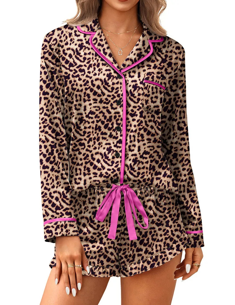 Ekouaer Satin 2-Piece Silky Long Sleeve Pajamas Set sold by Ekouaer