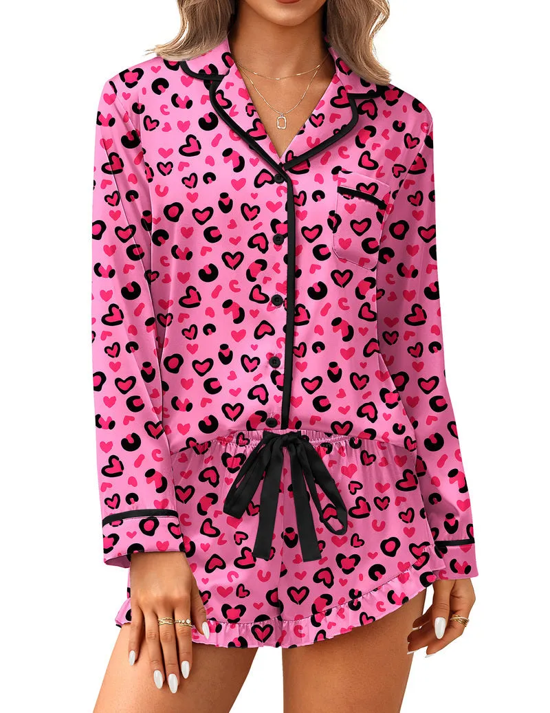 Ekouaer Satin 2-Piece Silky Long Sleeve Pajamas Set sold by Ekouaer product image thumbnail 3