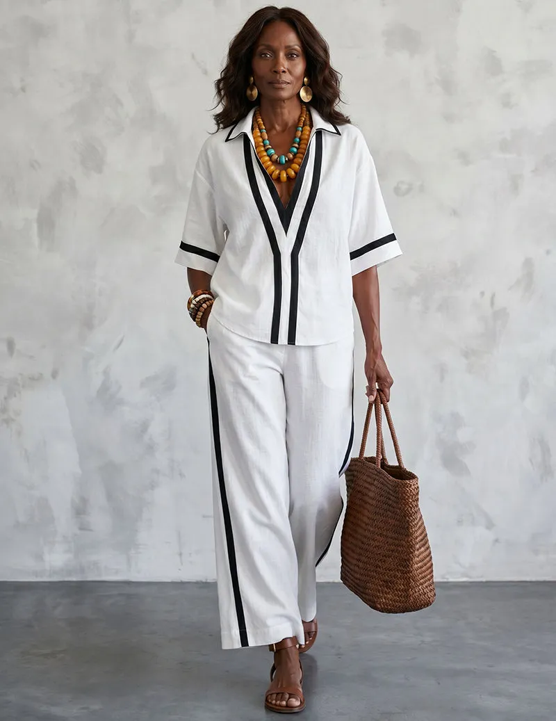 Ekouaer Pajama Set Silky Smooth Cami and Wide Leg Pants Set sold by Ekouaer product image thumbnail 3