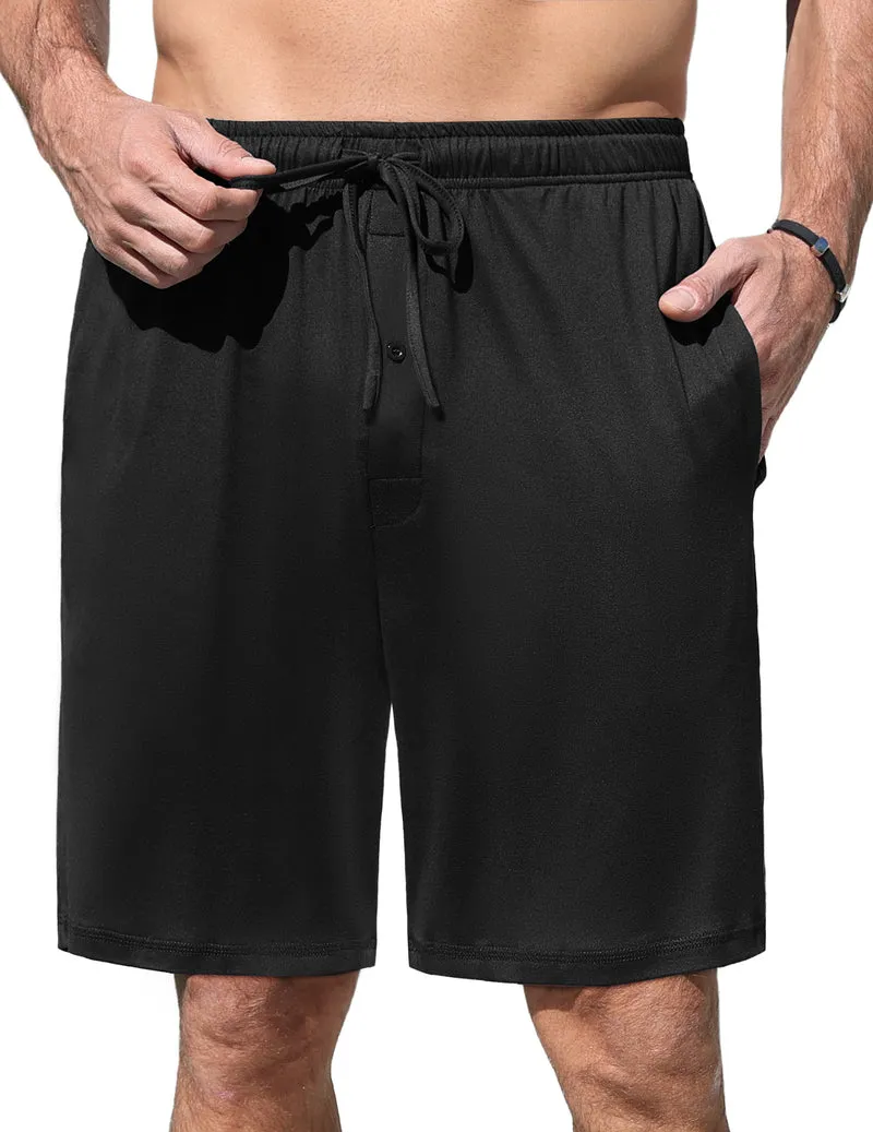 Ekouaer Men's Elastic Waist Pajama Shorts Breathable Loungewear sold by Ekouaer product image thumbnail 5