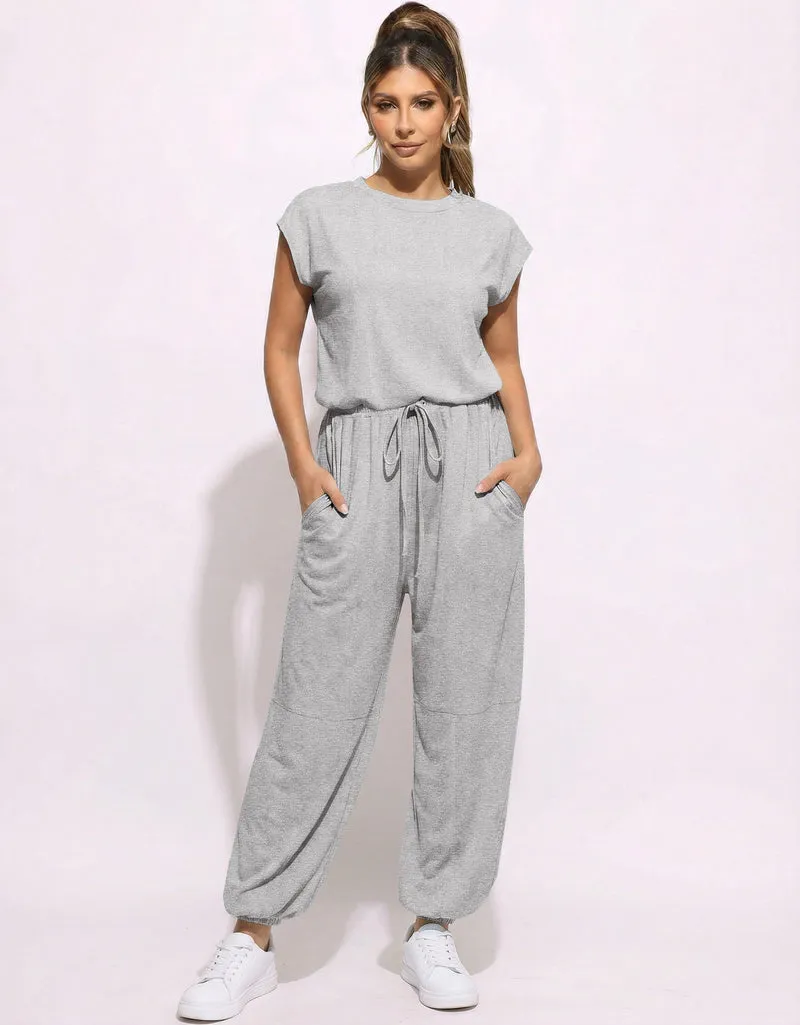 Ekouaer Casual Jogger-Leg Long Pants One-Piece Jumpsuit sold by Ekouaer product image thumbnail 2